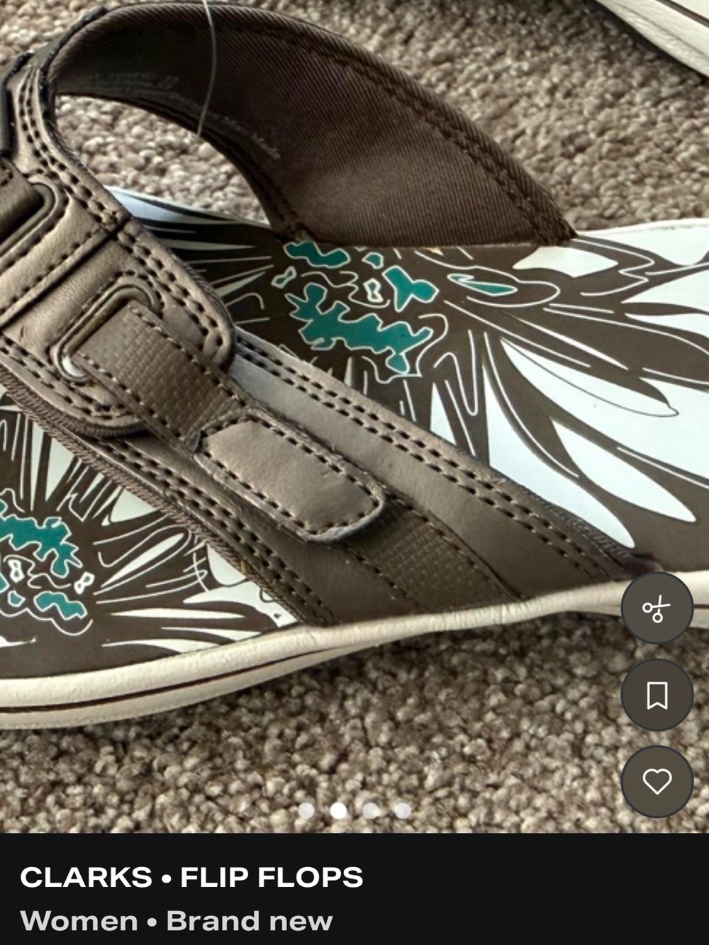 Clarks Cloudsteppers Breeze Sea women's flip-flop sandals in size 10. - Picture 3 of 3